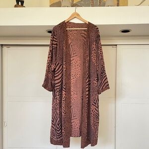 Animal Print Kimono Cardigan